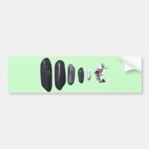 Fives stones and white orchids bumper stickers