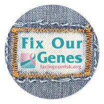 FIX OUR GENES ROUND STICKER
