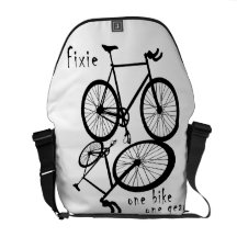 Fixie - one bike one gear messenger bag