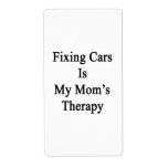 Fixing Cars Is My Mom's Therapy Shipping Label