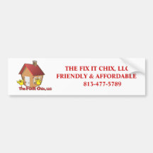 FixItChixLOGO,   THE FIX IT CHIX, LLC.FRIENDLY ... Bumper Sticker