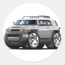 Fj Cruiser Silver Car Round Stickers