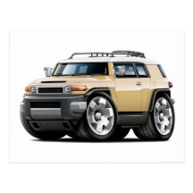 Fj Cruiser Tan Car Post Card
