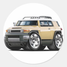 Fj Cruiser Tan Car Round Sticker