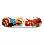 Flag 4th of July Patriotic Vintage Postcard Art Skateboard Decks