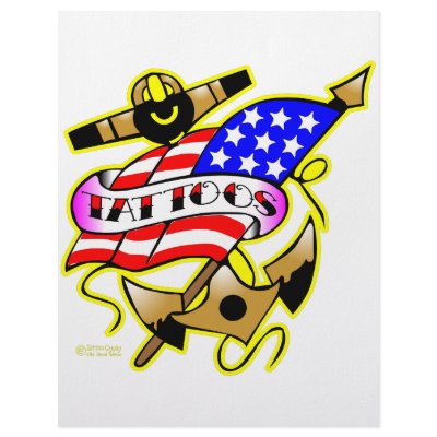 Flag Anchor Tattoo by Mustang_Lady
