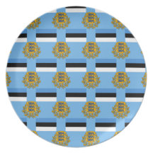 Flag and Crest of Estonia Plate