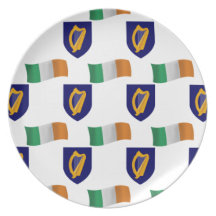 Flag and Crest of Ireland Dinner Plates