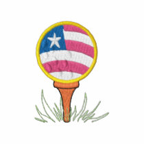Flag and Golfball Polo Shirt