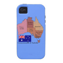 Flag and Map of Australia iPhone 4 Case
