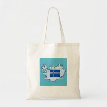 Flag and Map of Iceland Bag