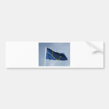 Flag Europe Over Blue Sky Bumper Stickers