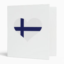 Flag finland heart vinyl binder