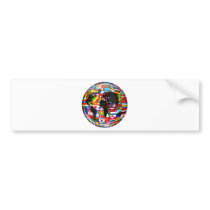Flag Globe Bumper Stickers