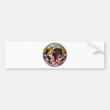 Flag Globe Bumper Stickers