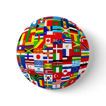 Flag Globe Pins