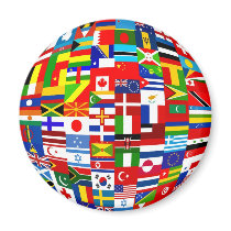 Flag Globe Fridge Magnets