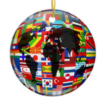 Flag Globe Christmas Ornament