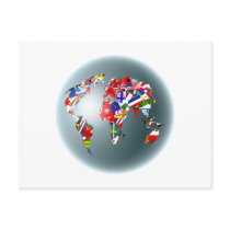 Flag Globe Postcards