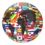 Flag Globe Sticker