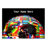 Flag Globe, Your Name Here Business Cards