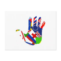 Flag Hand Post Card
