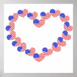 Flag Heart Posters