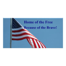 Flag, Home of the Free! Photo Card Template