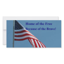 Flag, Home of the Free! Photo Card Template