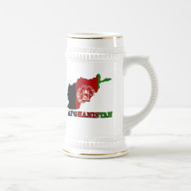 Flag in Map of Afghanistan Mug