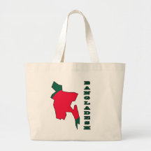Flag in Map of Bangladesh Bags