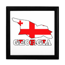 Flag in Map of Georgia Gift Boxes