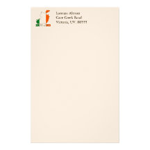 Flag in Map of Ireland Personalized Stationery