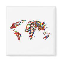 Flag Map Magnet