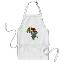 Flag Map of Africa Flags - African Culture Gift Apron