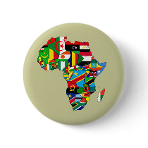Flag Map of Africa Flags - African Culture Gift Buttons