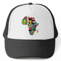 Flag Map of Africa Flags - African Culture Gift Mesh Hat