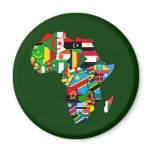 Flag Map of Africa Flags - African Culture Gift Magnets