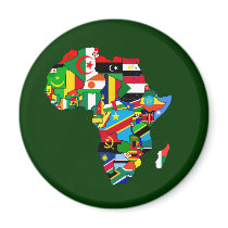Flag Map of Africa Flags - African Culture Gift Magnets
