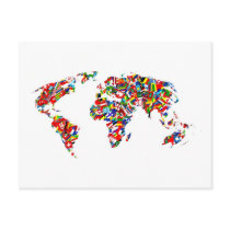 Flag Map Post Cards