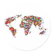 Flag Map Stickers