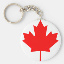 Flag maple leaf key chains