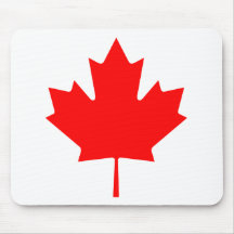 Flag maple leaf mouse pad