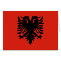 Flag of Albania Greeting Card