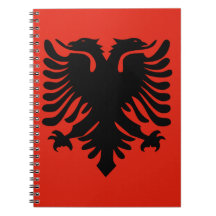 Flag of Albania Spiral Note Book