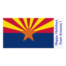 Flag of Arizona, Happy Holidays from U.S.A. Photo Cards