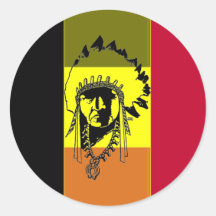 Flag Of Belgium Striped Indian Sticker