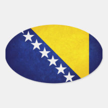 Flag of Bosnia Oval Stickers