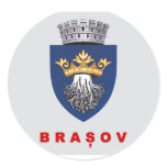 Flag of Brasov Round Sticker