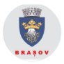 Flag of Brasov Round Sticker